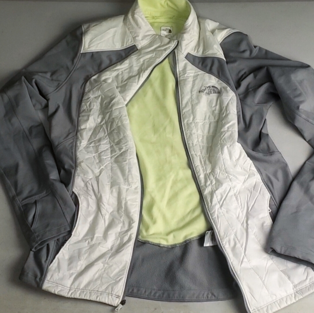 The North Face Women's Gray and White Ski Jacket